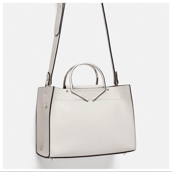 NWOT. Zara Mini Tote Bag with Metallic Handles. - Picture 3 of 8